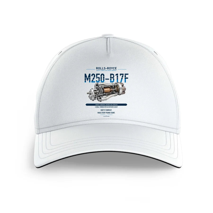 M250-B17F design on white printed hat
