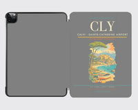 Thumbnail for Calvi (CLY) design on gray ipad tablet case