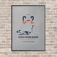 Thumbnail for Kawasaki C-2 vertical canvas print - framed - light gray background