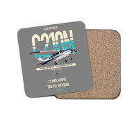 Thumbnail for Cessna T210N Centurion design on gray 1 piece coaster