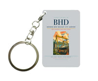 Thumbnail for George Best Belfast City Airport (BHD) design on light gray key chain