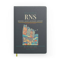 Thumbnail for Rennes–Saint-Jacques Airport (RNS) design on gray notebook