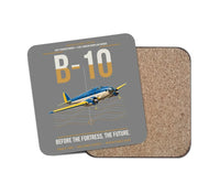 Thumbnail for Martin B-10 design on gray 1 piece coaster