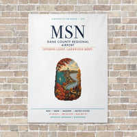 Thumbnail for Dane County Regional Airport Madison MSN vertical canvas print - no frame - white background