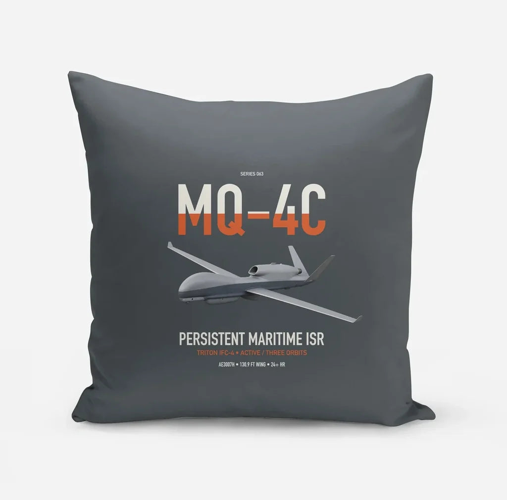 MQ-4C Triton IFC-4 design on gray pillow