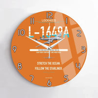 Thumbnail for Lockheed L-1649A Starliner design on orange no frame wall clock