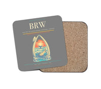 Thumbnail for Wiley Post–Will Rogers Memorial Airport (BRW) design on gray 1 piece coaster