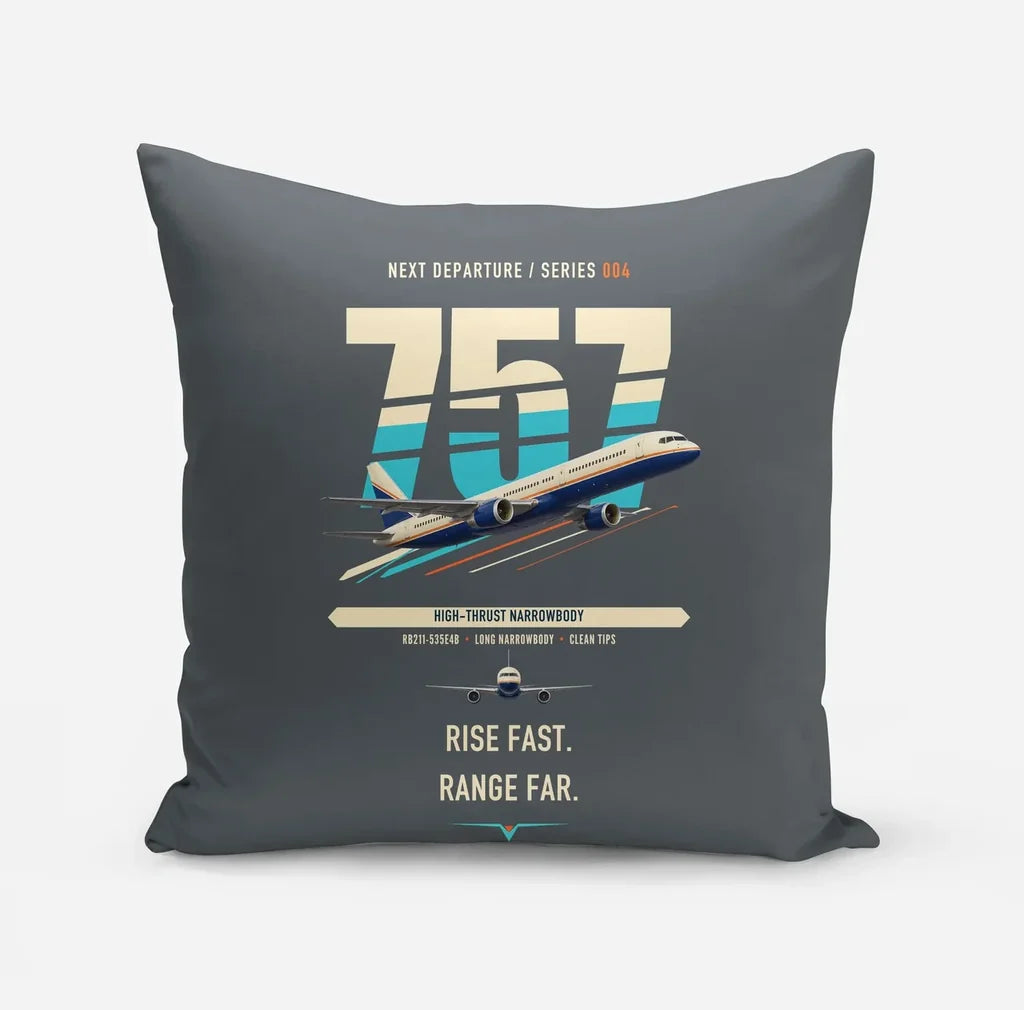 Boeing 757-200 design on gray pillow