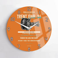 Thumbnail for TRENT XWB-84 design on orange no frame wall clock