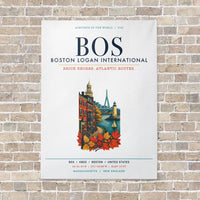 Thumbnail for Boston Logan International Airport BOS vertical canvas print - no frame - white background