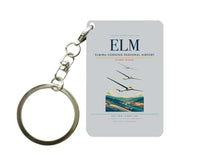 Thumbnail for Elmira Corning Regional Airport (ELM) design on light gray key chain