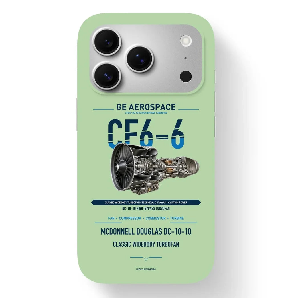 CF6-6 Case design on light green iphone case