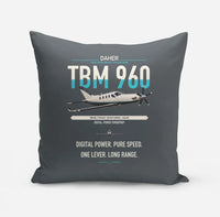 Thumbnail for Daher TBM 960 design on gray pillow