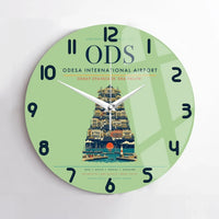 Thumbnail for Odesa International Airport ODS Wall-Clock No-Frame - Light Green