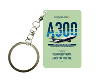 Thumbnail for Airbus A300B2 Key Chain design on light green key chain