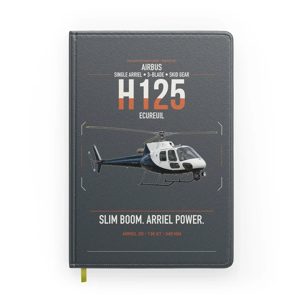 Airbus H125 design on gray notebook