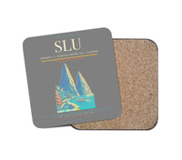 Thumbnail for George F. L. Charles Airport (SLU) design on gray 1 piece coaster