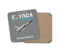 Thumbnail for F-106A Delta Dart design on gray 1 piece coaster