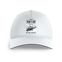 Thumbnail for Leonardo AW149 design on white printed hat