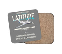 Thumbnail for Cessna Citation Latitude design on gray 1 piece coaster