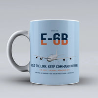 Thumbnail for E-6B Mercury design on light blue ceramic mug, double-side print
