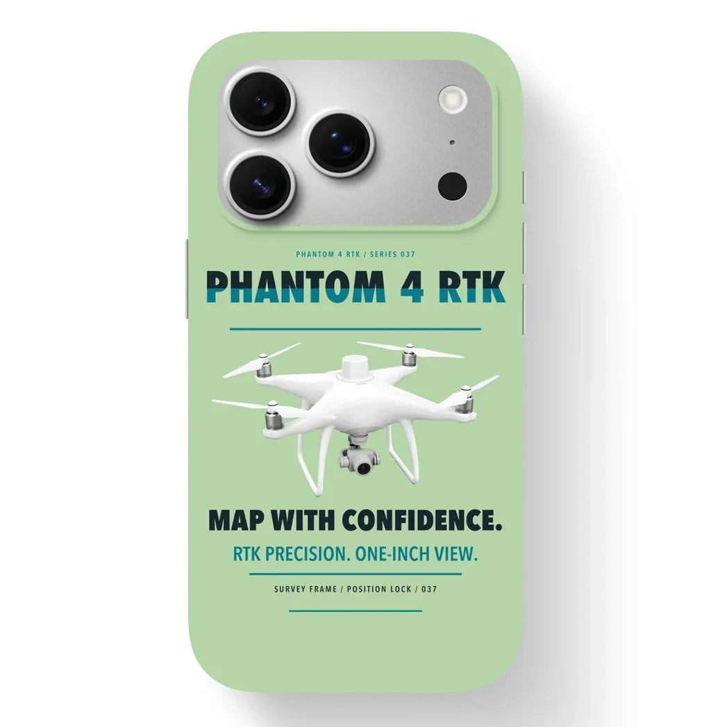 DJI Phantom 4 RTK Case design on light green iphone case