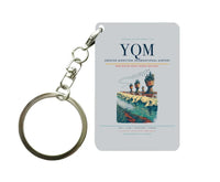 Thumbnail for Greater Moncton International Airport (YQM) design on light gray key chain