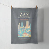 Thumbnail for Zaragoza Airport (ZAZ) design on gray towel