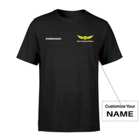 Thumbnail for Embraer & Text aviation design printed on soft cotton small-logo T-shirt.