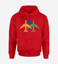 Thumbnail for Colourful 3 Airplanes Hoodie - view 13