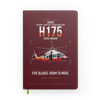 Thumbnail for Airbus H175 design on dark red notebook