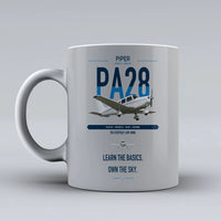 Thumbnail for Piper PA-28-181 Archer LX design on light gray ceramic mug, double-side print