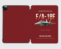 Thumbnail for F-A-18F Super Hornet Block III Two Crew One Strike design on dark red ipad tablet case