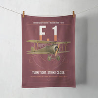 Thumbnail for Sopwith Camel F.1 design on dark red towel