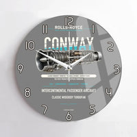 Thumbnail for CONWAY design on gray no frame wall clock