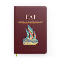 Thumbnail for Fairbanks International Airport (FAI) design on dark red notebook