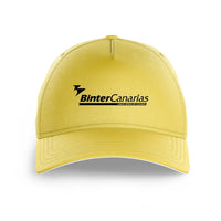 Thumbnail for Binter Canarias Airlines logo printed on yellow cap