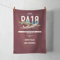 Thumbnail for Piper PA-18 Super Cub design on dark red towel