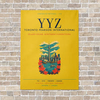 Thumbnail for Toronto Pearson International Airport YYZ vertical canvas print - no frame - yellow background