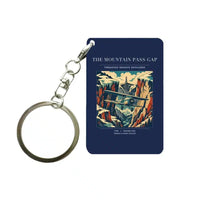 Thumbnail for VINTAGE G4253 - The Mountain Pass Gap - Designed Key Chain design on navyblue