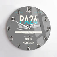 Thumbnail for Piper PA-24-250 Comanche 250 design on gray no frame wall clock