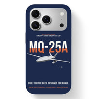 Thumbnail for MQ-25A STINGRAY design on navy blue magsafe iphone case, for iPhone 17 Pro