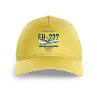 Thumbnail for Fairchild Hiller FH-227B design on yellow printed hat