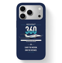 Thumbnail for Beechcraft King Air 360 design on navy blue magsafe iphone case, for iPhone 17 Pro