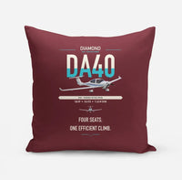 Thumbnail for Diamond DA40 design on dark red pillow