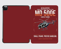 Thumbnail for MD Helicopters MD 500E design on dark red ipad tablet case