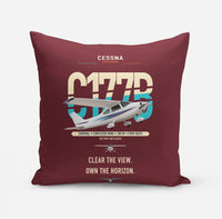 Thumbnail for Cessna 177B Cardinal design on dark red pillow