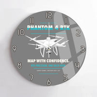 Thumbnail for DJI Phantom 4 RTK design on gray no frame wall clock