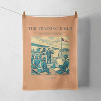 Thumbnail for VINTAGE G4009 - The Training Field - Designed Towels design on orange