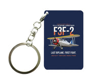 Thumbnail for F3F-2 LAST BIPLANE Key Chain design on navy blue key chain